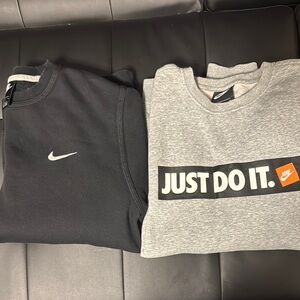 Nike Black and Gray Sweatshirts